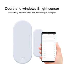 Tuya Smart WiFi Door Sensor Door Open / Closed Detectors Wifi Window Sensor Compatible with Alexa Google Home Smart Life APP