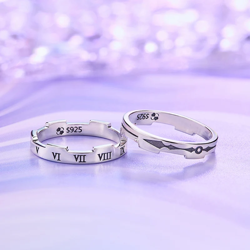 Link Click Anime Ring for Men/Women 925 Sterling Silver Cheng