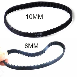 1pc Black Rubber Timing Belt 110XL031 55 Teeth Rubber Timing Belt 8/10mm For Sander Black Decker 429964-3 Transmission Belts