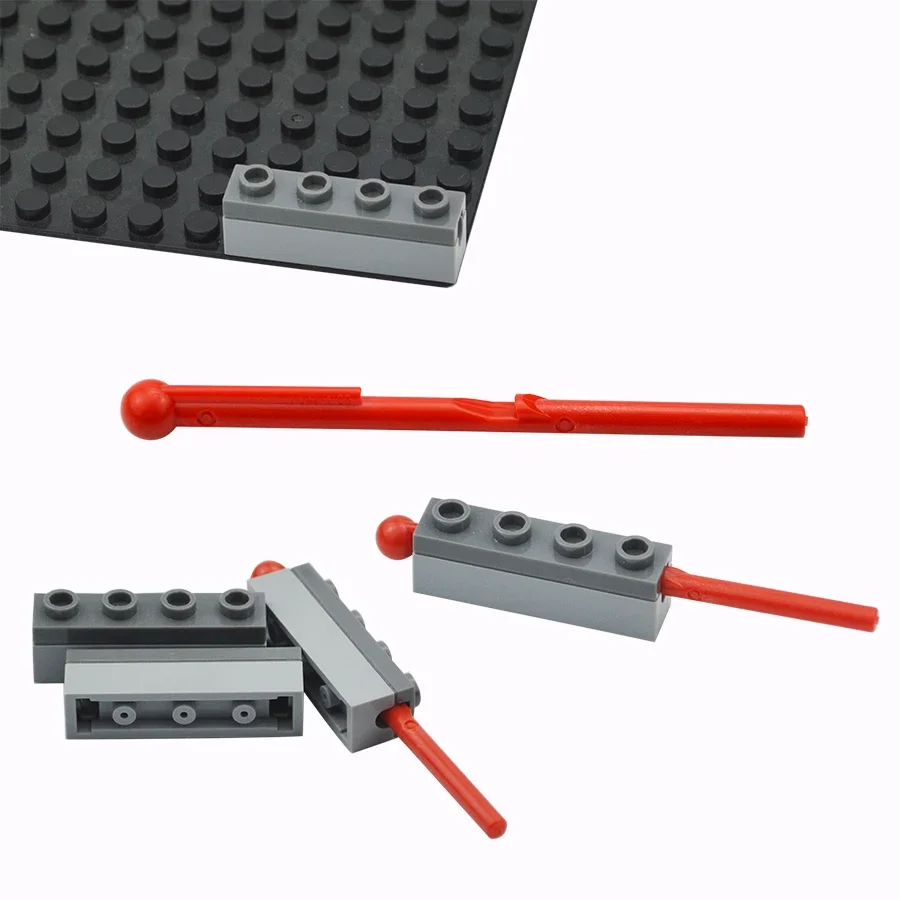 15301 15400 테크니컬 빌딩 블록 1x4 런처+8L 총알 스프링 슈팅 두꺼운 브릭과 호환 가능