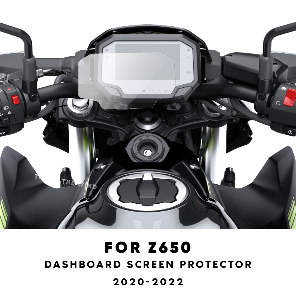 Motorcycle Scratch Cluster Protection Instrument Film Accessories Screen For Kawasaki Z650 2022 2021 2020