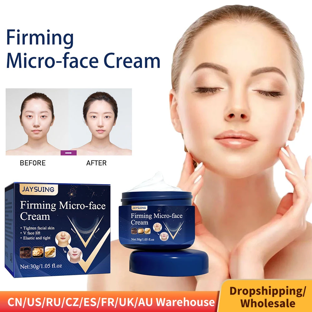 Firming Face-lift Slimming Cream V-Shape Slimming Removal Masseter Muscle Double Chin Face Fat Burning Anti-Wrinkle Products 30g