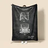 Car Illustration Blanket Warm Sofa Bed Blanket Bedroom Home Office Nap Cover Blanket Machine Washable Home Decoration 5