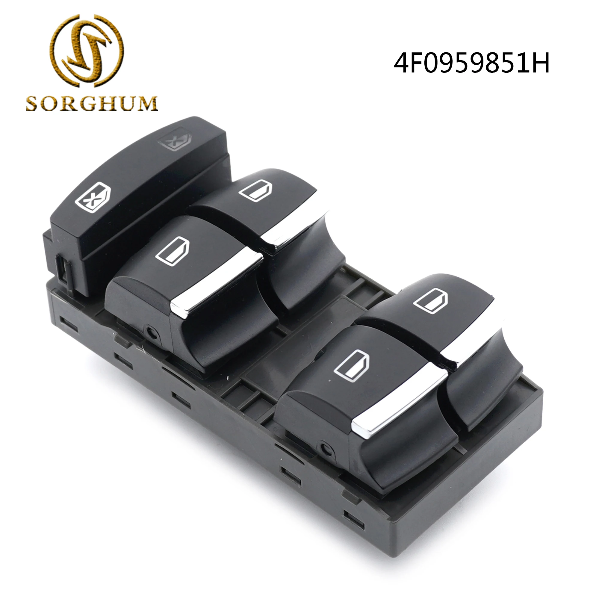 

SORGUHM Master Power Window Control Switch Button 4F0959851H For Audi A3 S3 A6 S6 RS6 4F2 4FH 4F5 C6 Q7 Car Interior Parts
