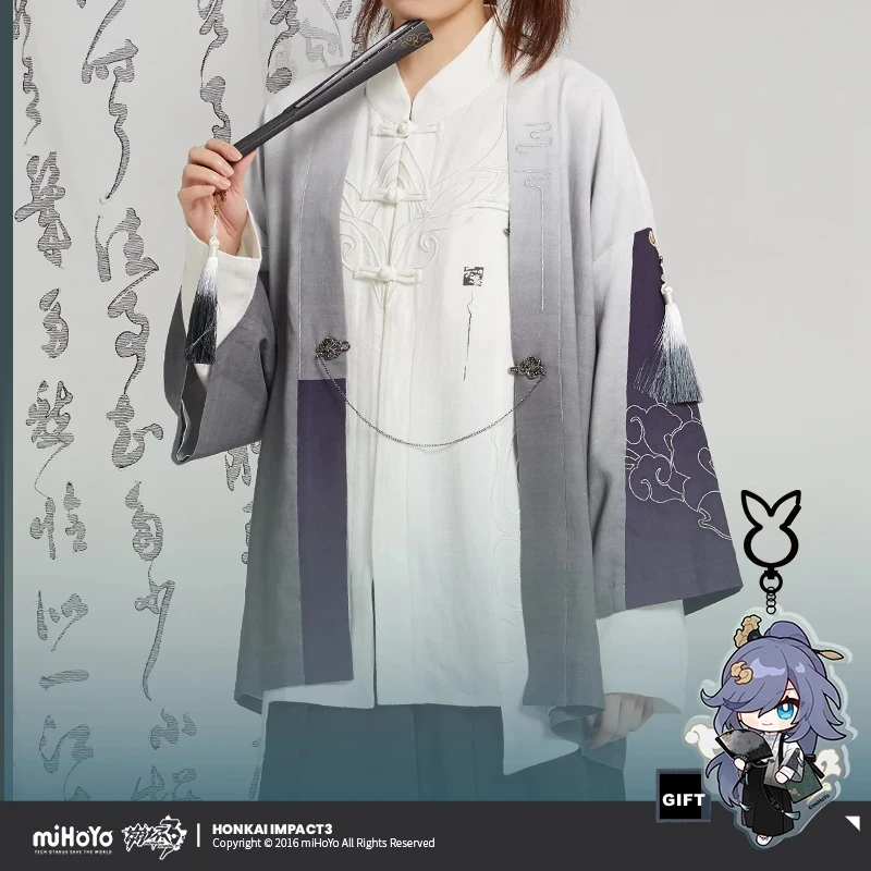 

Game Honkai Impact 3 Cosplay Anime Fu Hua Cotton Linen Cardigan Jacket Adult Costumes Couple Haori Gift Pendant