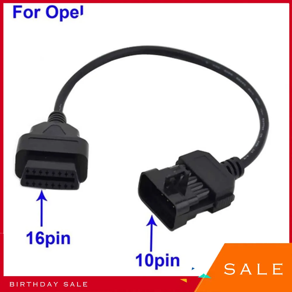 Per Opel Obd1 10 Pin A Obd2 16 Pin Stecker Diagnostic Adapter Obd