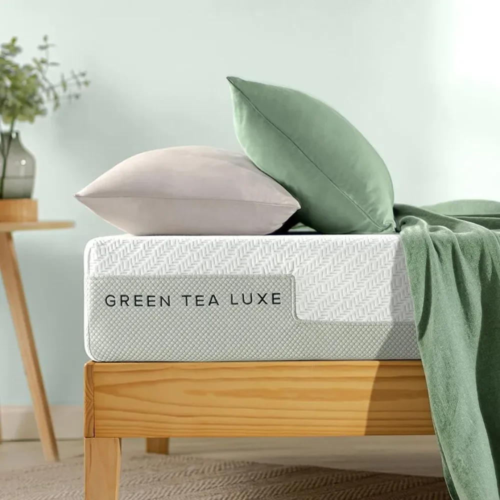 

8 Inch Green Tea Luxe Memory Foam Mattress Pressure Relieving CertiPUR-US Certified Bed-in-a-Box Freight Free Mattresses Bedroom