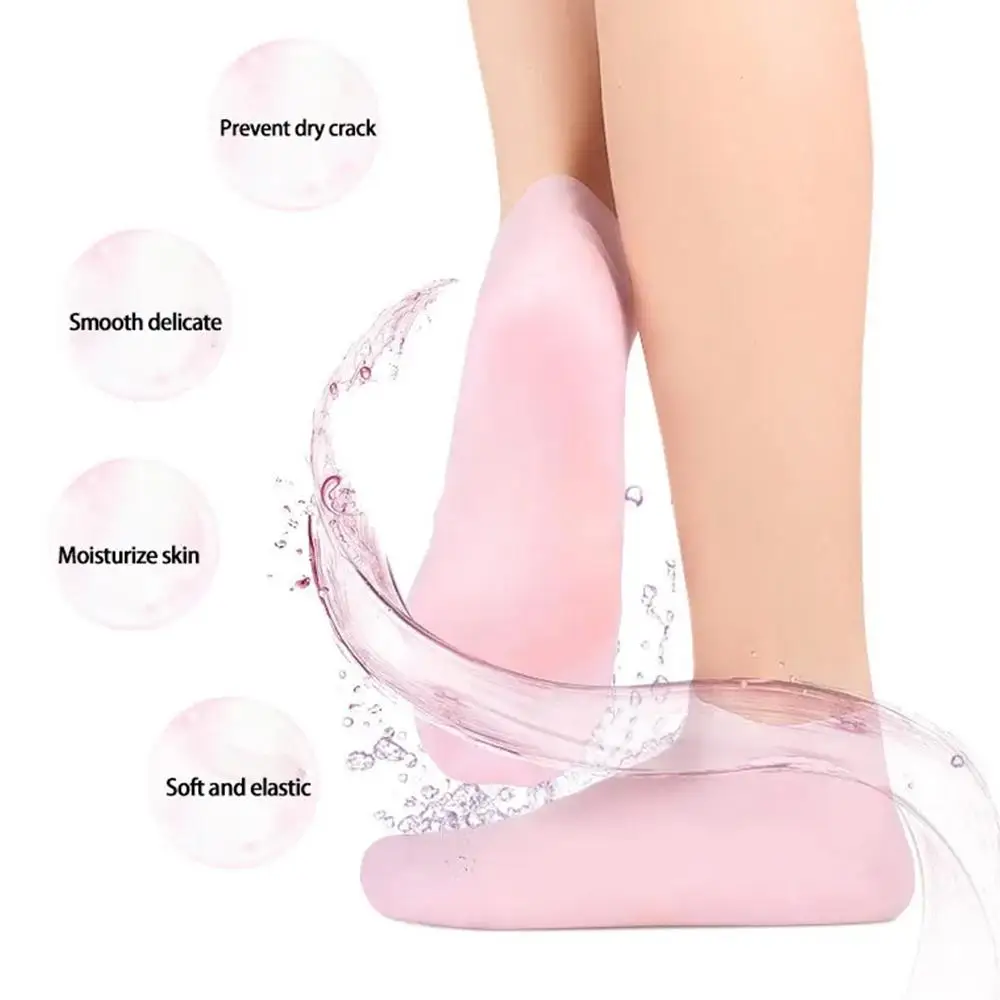 Spa Silicone Socks Moisturizing Gel Socks Foot Care Tools Exfoliate And Prevent Dry Cracks Dead Skin Removal Protector 1Pair heel protection socks