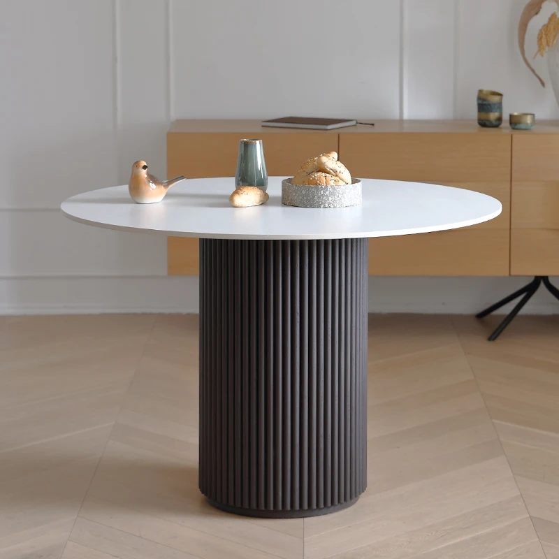 

Round Coffee Dining Tables Set Kitchen Wood Dining Table End Poker Luxury Modern Floor Mesa De Jantar Home Furniture WSW35XP