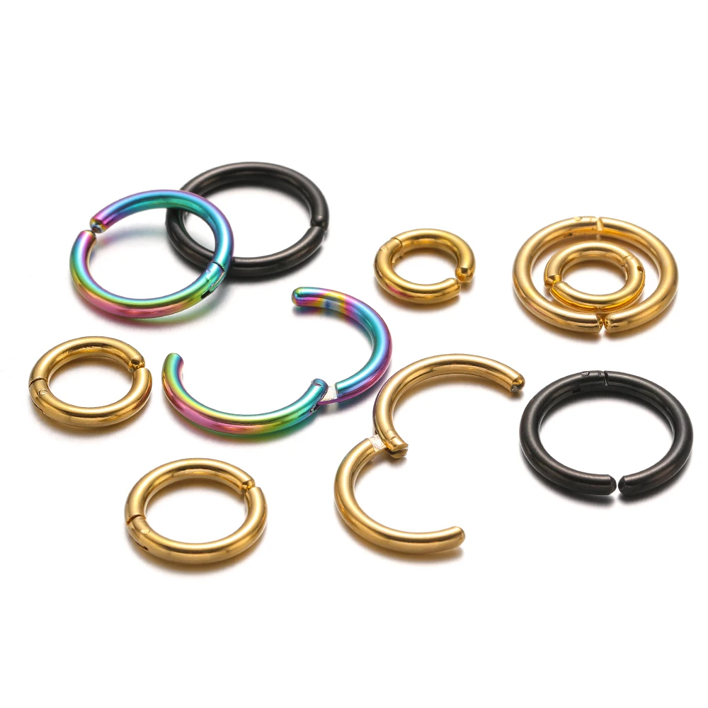Stainless Steel Invisible Ear Clips Fake Hoop Earrings 6pcs for Women Men Without Ear Piercing