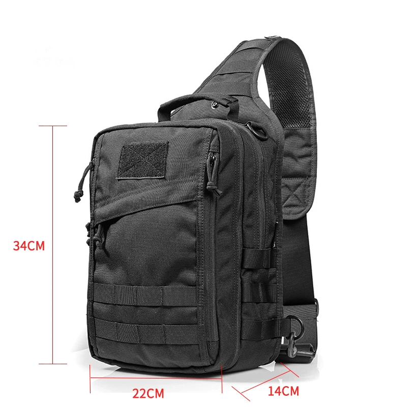 YAKEDA 1000D Nylon Tactical Sling Bag Outdoor Sport Hunting Hiking Army Shoulder Backpack 900D Waterproof Wear-resistant KF-088 outdoor waist bag