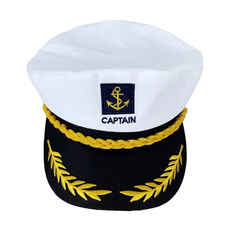 

Captain Hat,Kids Sailor Hat,Navy Hugh Hefner Adjustable Boat Cap Costume Accessory (1Pack,White)