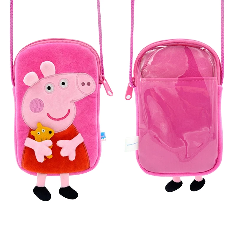 Niedlicher Peppa Pig Plüsch-Rucksack, einzelne Umhängetasche, weiches Stofftier, Kindergarten, Süßigkeiten-Geldbörse, rosa Schweinchen, Mädchen, Kind, Geburtstagsgeschenk – Detail 19