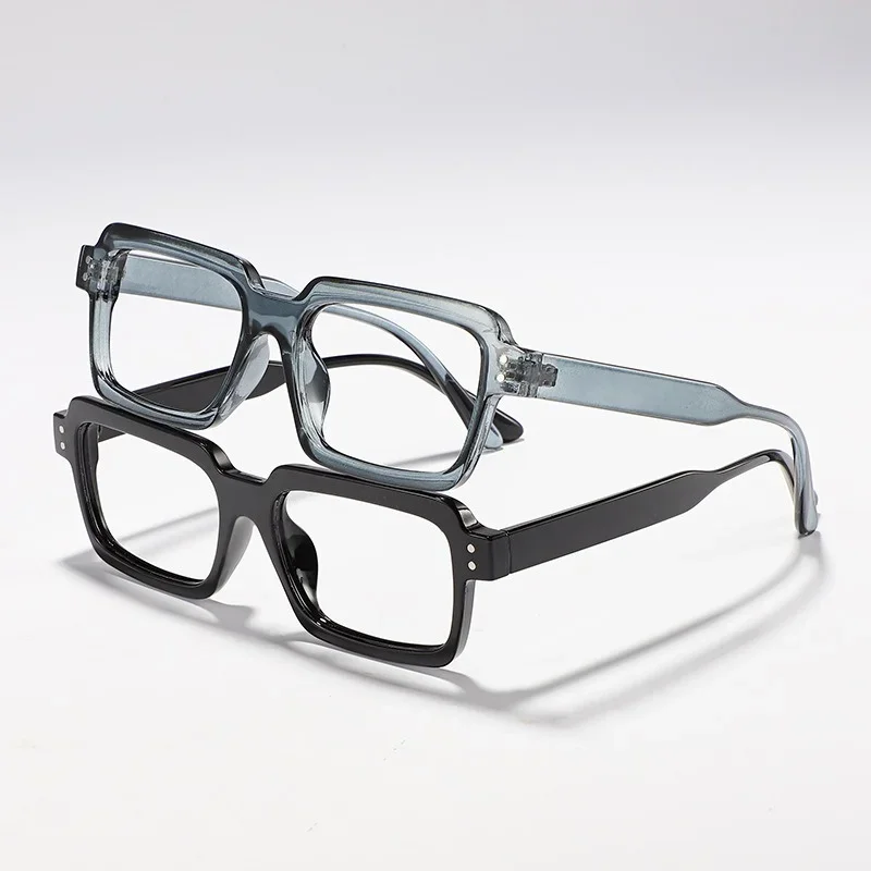 Retro Trend Anti Blue Light Glasses Frame Men Women All-match Rice Nails Small Square