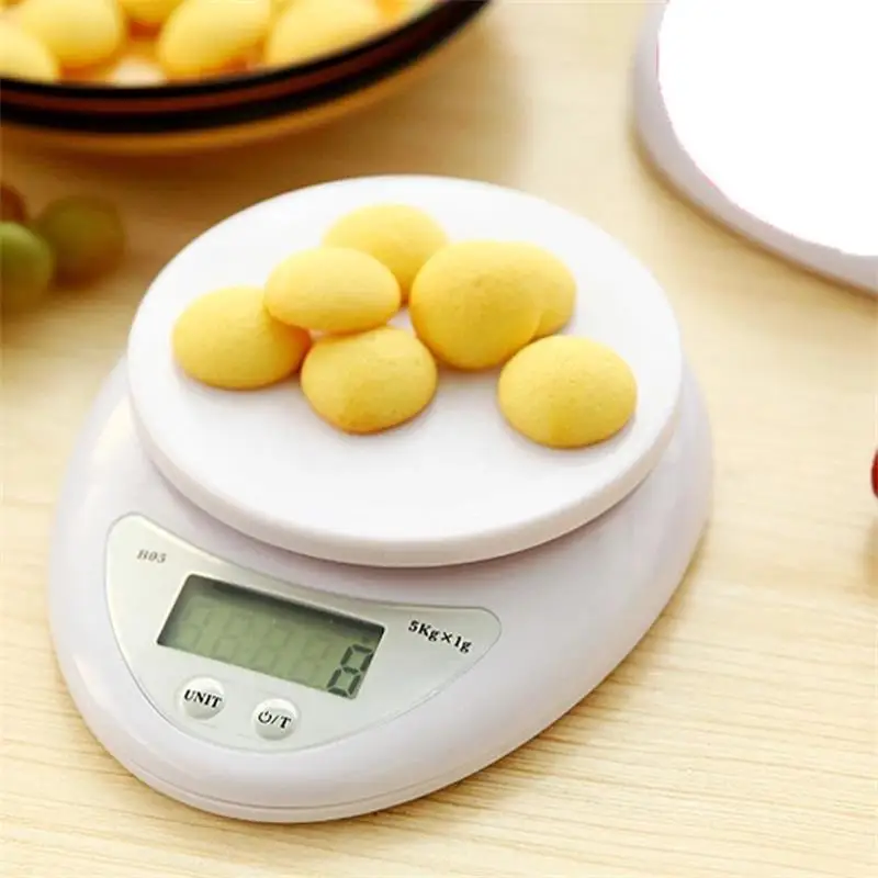 1 Pcs 5kg/1g Portable Digital Scale LED Electronic Scales Food Balance Measuring Weight Kitchen LED Electronic Scales