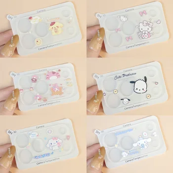 Pellicola Protettiva per Fotocamera con Design Cartoon di Hello Kitty e My Melody per iPhone 17 Pro Max 15 16 Pro Max, Vetro Protettivo HD a Copertura Totale