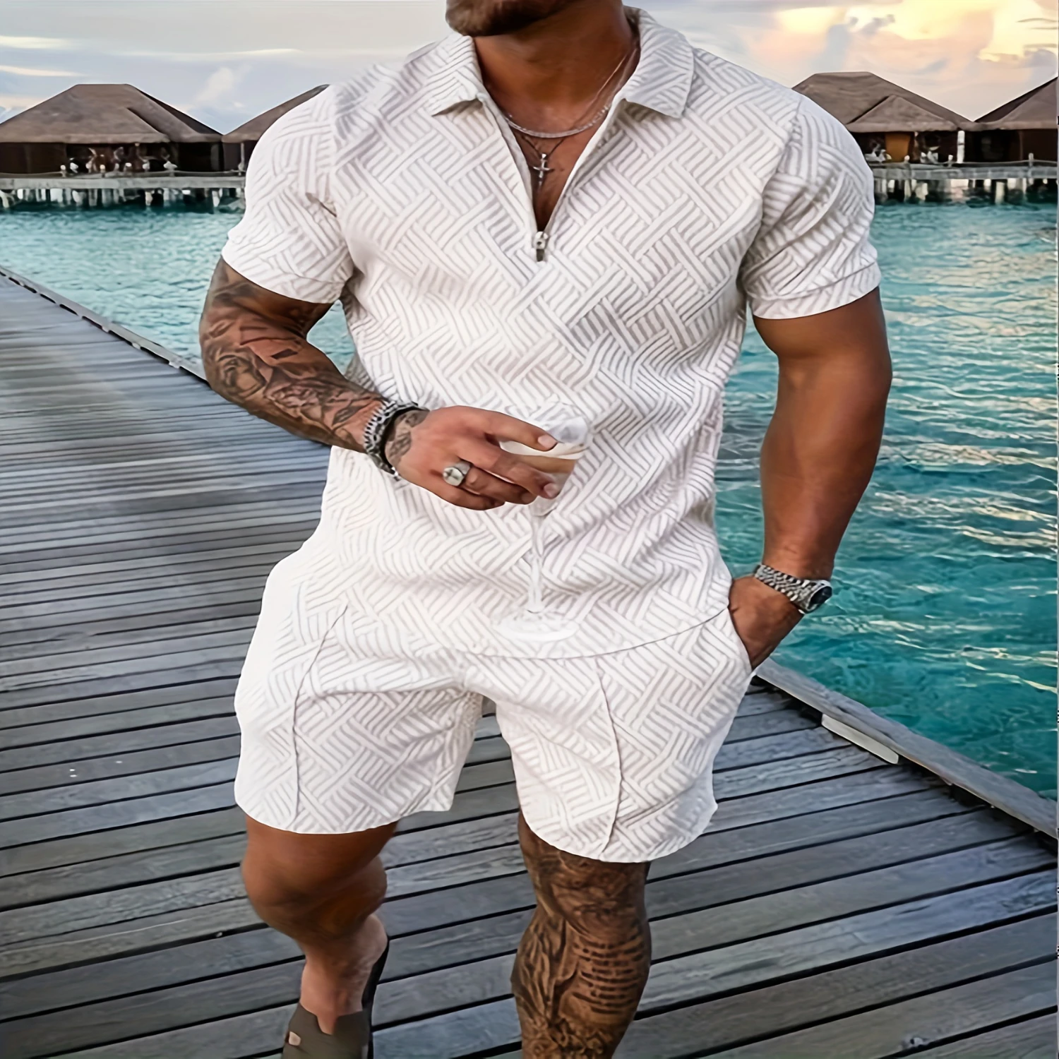 Kieran Men Effortless Lightweight Casual Summer Outfit Set