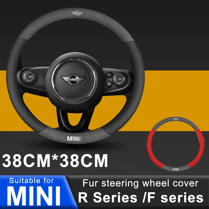 Car-Four-Seasons-Leather-Steering-Wheel-Cover-For-MINI-Cooper-S-JCW-R55 ...