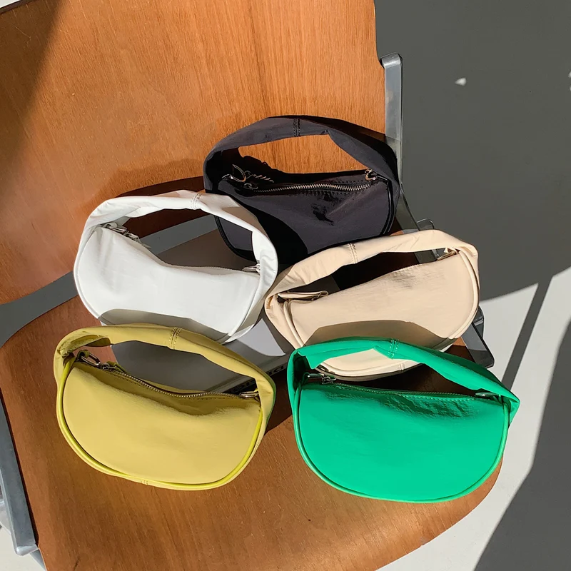 2023 New Designer Zipper Hobos Bag Nylon Female Handbags Top Handle Mini Purse Women Shoulder