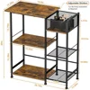 Coffee Bar Station Tiered Organizer Coffee Cabinet with Dividers Storage Accessories Home Kitchen Office Living Room 3