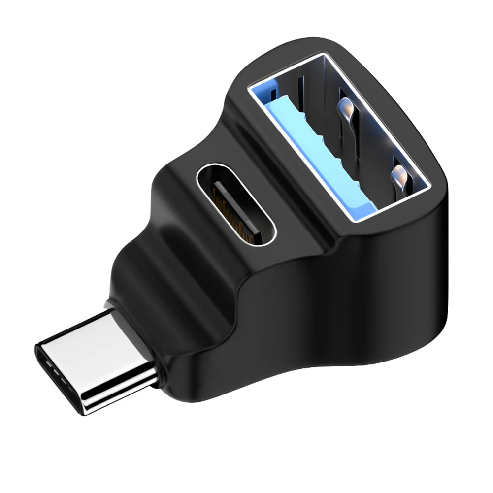 USB-C & USB-A 180° U-Shaped Adapter - 20Gbps, 8K 60Hz