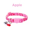 Pet Collar with Bell Fruit Pattern Colorful Dog Puppy Cat Accessories Kitten Collar Adjustable Safety Bell Pet Ring Necklace 5