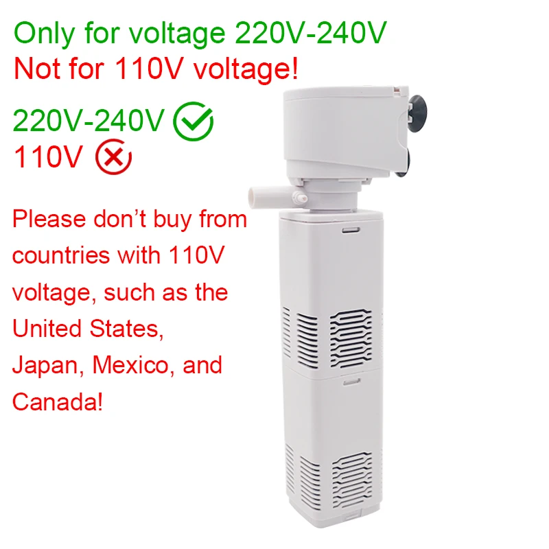 Aquarium filter pump Aquarium filter pump fish tank submersible silent air oxygen aerator water change pump aquarium air wave maker 220v