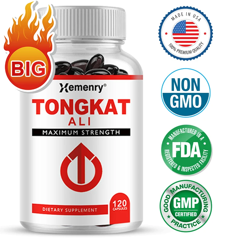 

Tongkat Ali Root Extract Capsules - Contains Horny Goat Weed, Saw Palmetto, Maca Root, Siberian Ginseng, Tribulus Terrestris