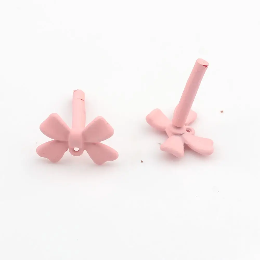 Zink-legierung Spray Farbe Bunte Bogen Form Basis Ohrringe Stecker 10 teile/los Für Mode Schmuck Groß Artikel Großhandel Viele – Detail 7