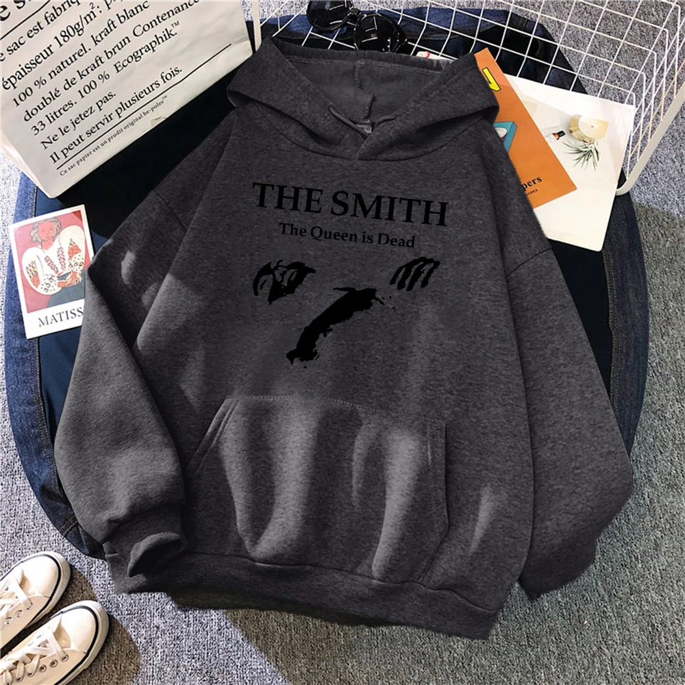 

The Smith The Queen Is Dead Printing Hoodie Woman Autumn Fleece Hoody Fashion Soft Sweatshirt Hipster Casual Loose Woman Clothes