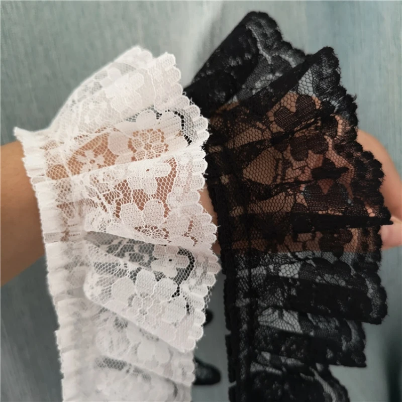 3D Flower Lace FabricTrim Ribbon 5.5CM Wide DIY Sewing Applique Collar Dress Wedding Guipure Decor