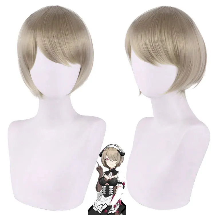 

Rita Roseweisse Wig Cosplay Game Honkai: Star Rail Cosplay Wig Women Cute Short Hair Wig Honkai Bronya Cosplay Wig Free Wig Cap