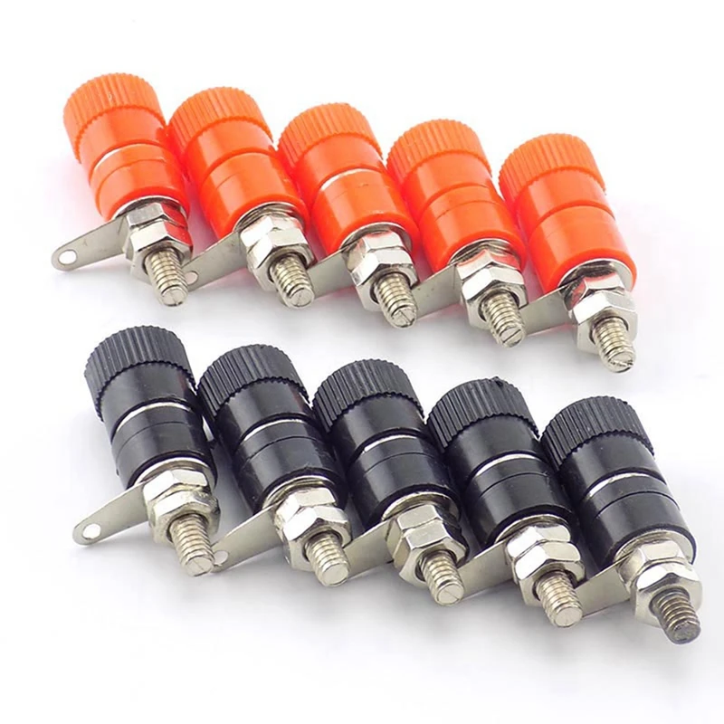 

Banana Plugs Socket Connector Nickel Plated Binding Post Nut Banana Plug Jack Connector Durable