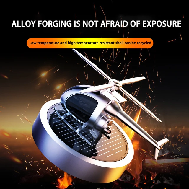 Napenergia -Helikopter Légfrissítő Autó Műszerfal Airjet Illat Kreatív Repülőgép Diffúzor Ötvözet Aromája Aroma - Image 3