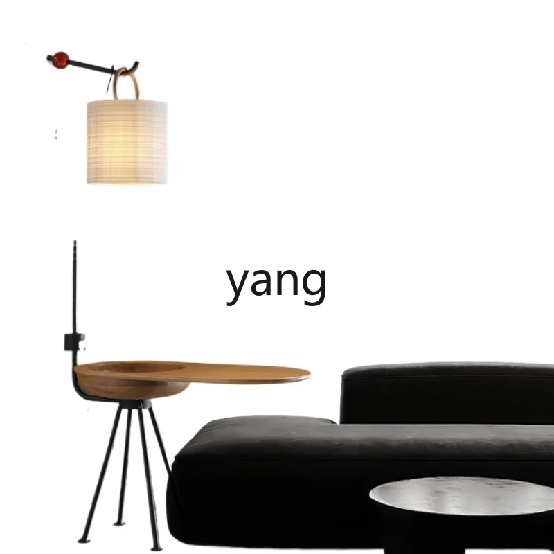 Yjq Modern Chinese Solid Wood Floor Lamp Living Room Sofa Bedroom Study USB Rechargeable Rotatable