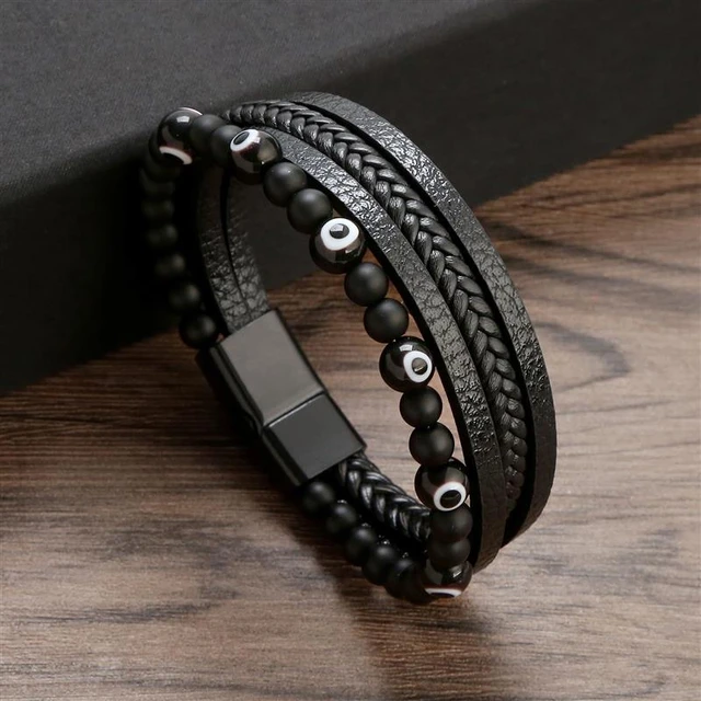 Mens Leather Infinity Bracelet  Bracelet Male Leather Infinity -  Multi-layer Men - Aliexpress