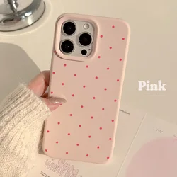 Adorable Cartoon Cherry Pattern Shockproof Silicone Phone Case Cover - iPhone 16 Pro (Wave point)