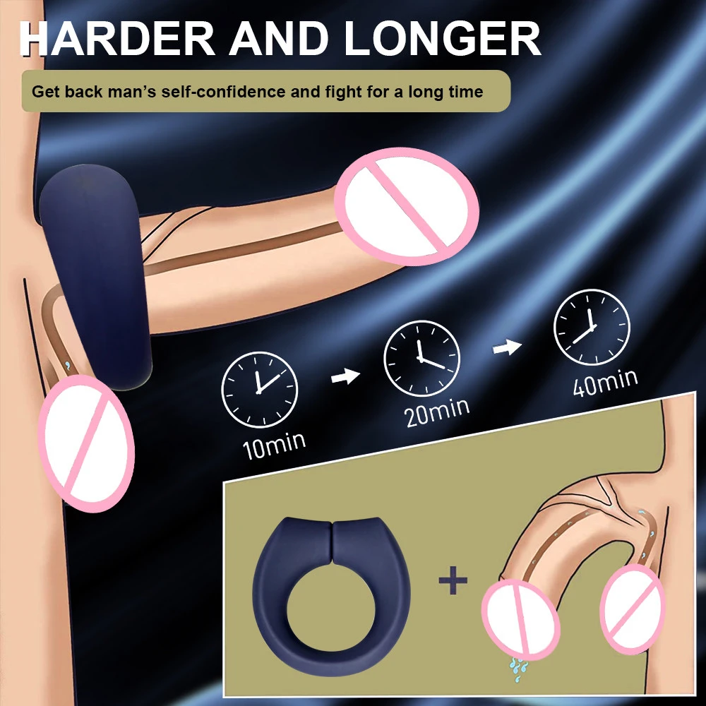 Magnetic Male Penis Cock Rings Anal Vibrator Wireless Lock Delay Ejaculation Cockring Prostate Massager Couples Sex Toys For Men