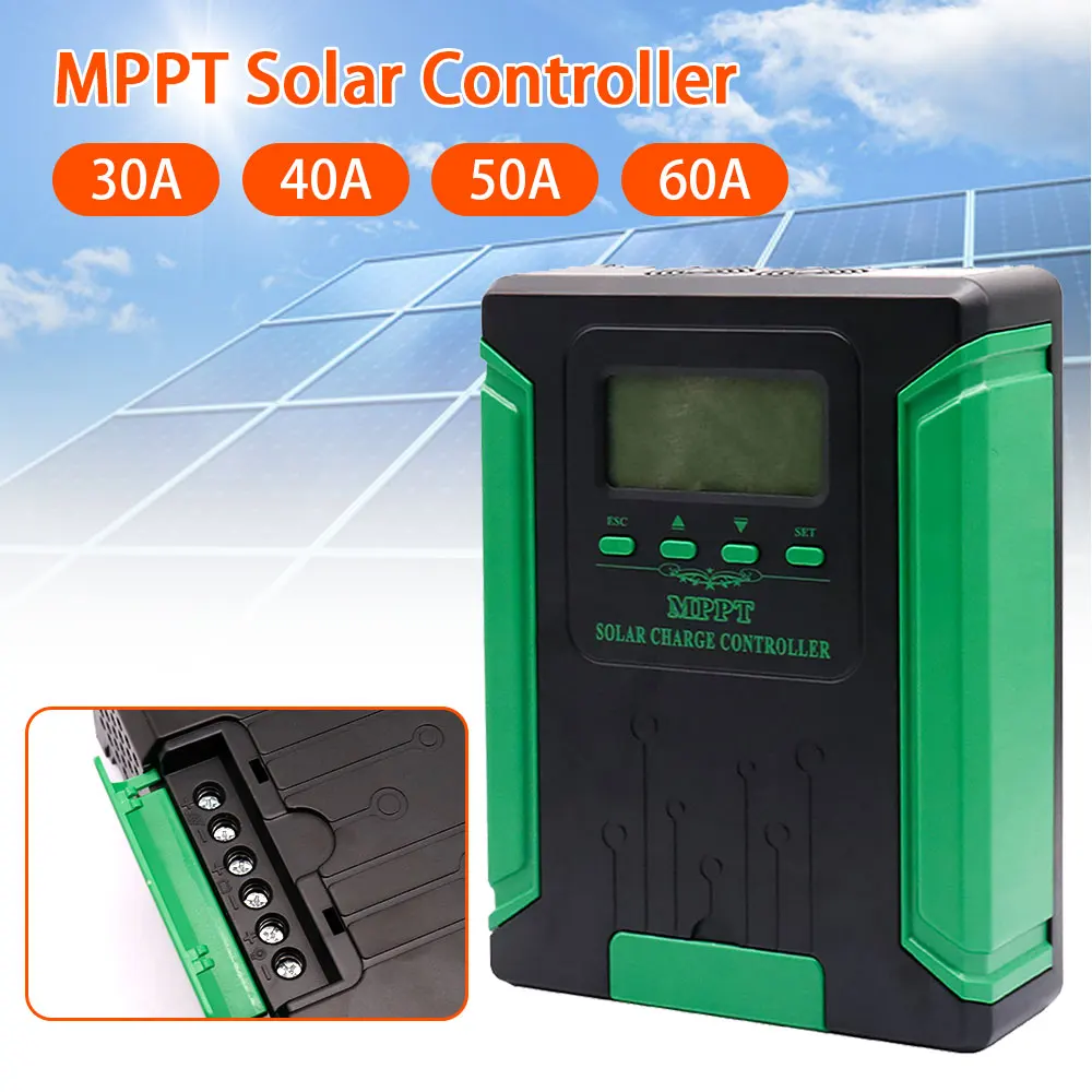 

MPPT Solar Charge Controller 30A 40A 50A 60A 190VDC Solar Panel Regulator 12V 24V 36V 48V For Lithium Battery Charger