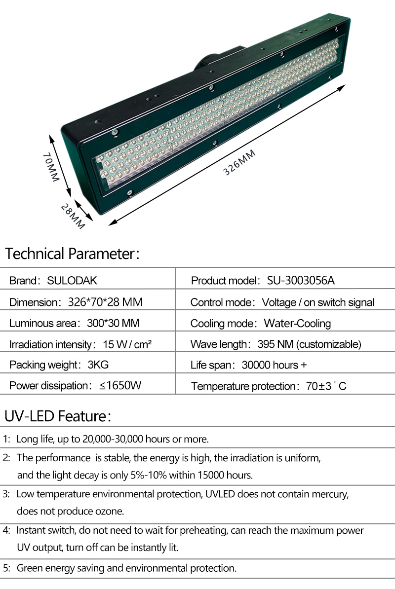 Complete Uv Led Curing System Water Cooled High Power 2pcs Uv Lamp for UV Oil UV Ink Glue Paint Cure