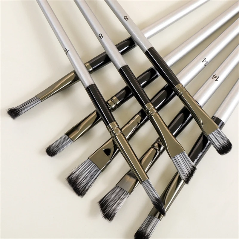 

F3MA 24Pcs Artist Paintbrush with Organiser Case for Oil Acrylic Watercolor Rock Painting, Flat/Round/Fan/ Pointed Tip