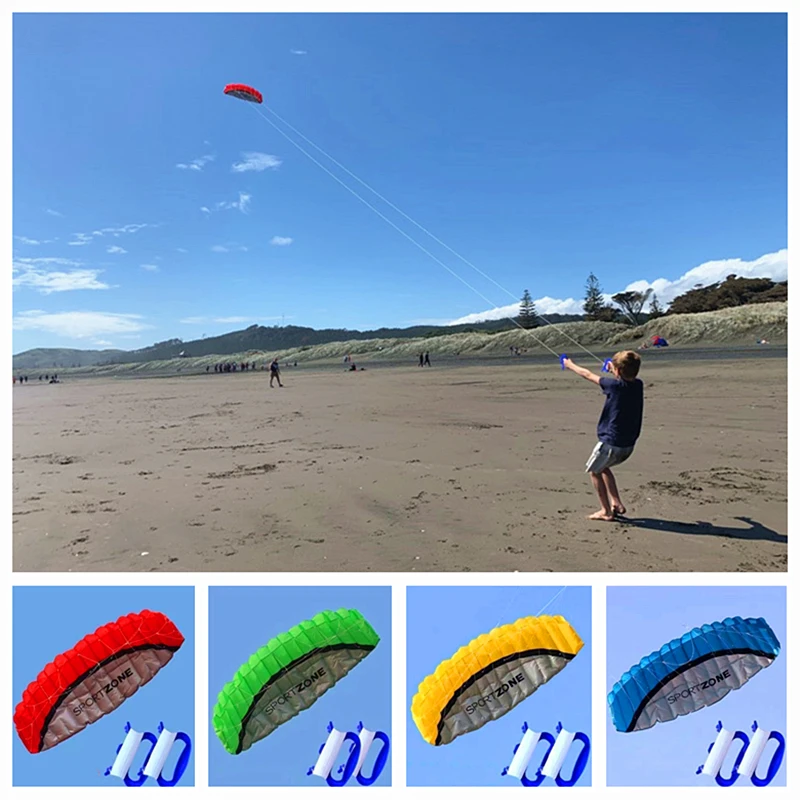 

free shipping dual Line Stunt flying power Kite rainbow large soft kites for adults kitesurfing factory sport toy parachut flies