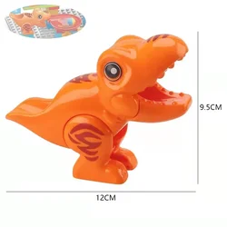 Giant Marble Run Maze Building Blocks Set - Educational Toy (Dinosaur Orange)