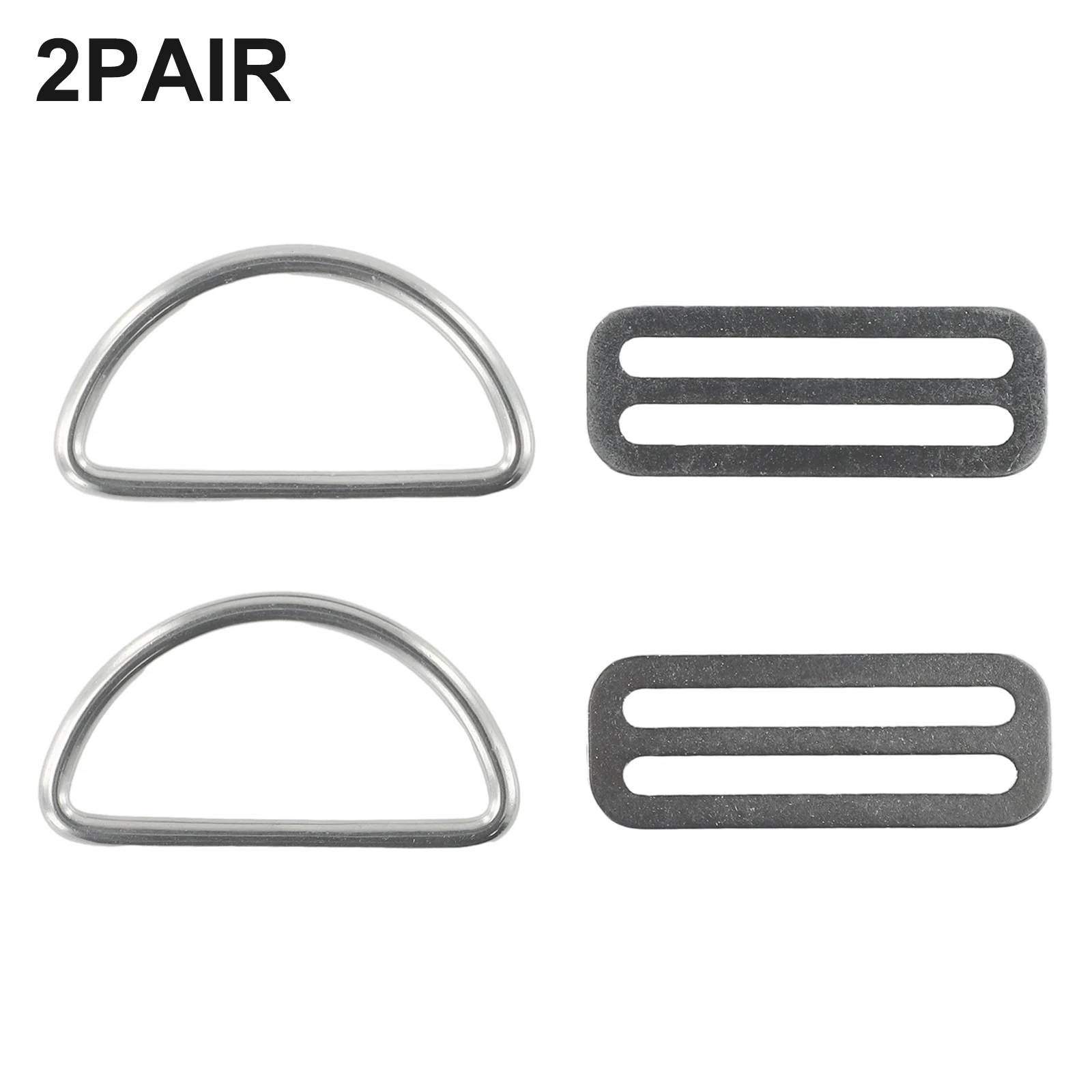 Buckle D Ring 2"/5cm Anti-corrosion Silver Stainless Steel Universal Lightweight Portable Scuba Diving Durable 5