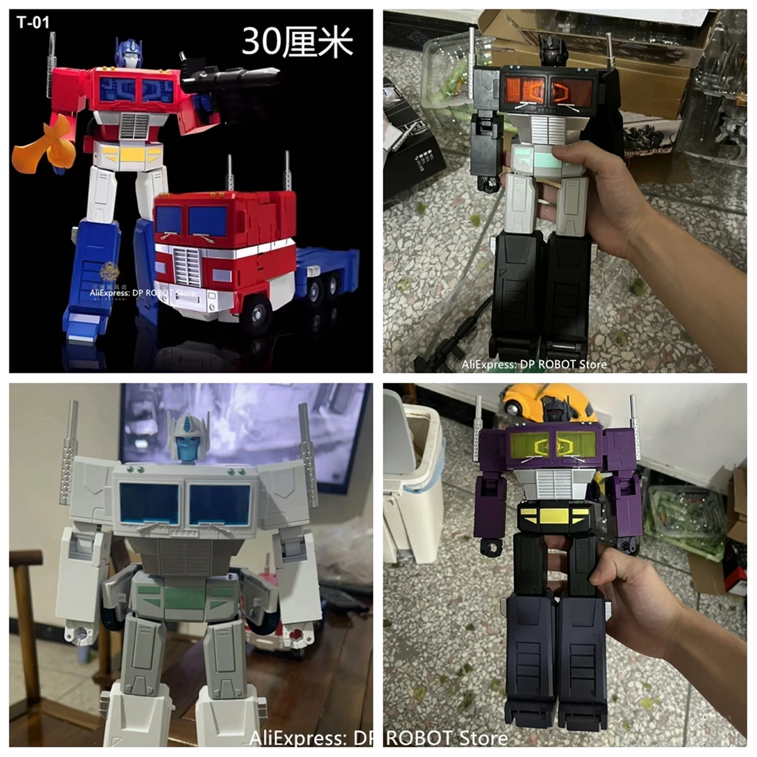 새로운 재고 있음 변환 T-01 T01 화이트 퍼플 블랙 OP Commander G1..