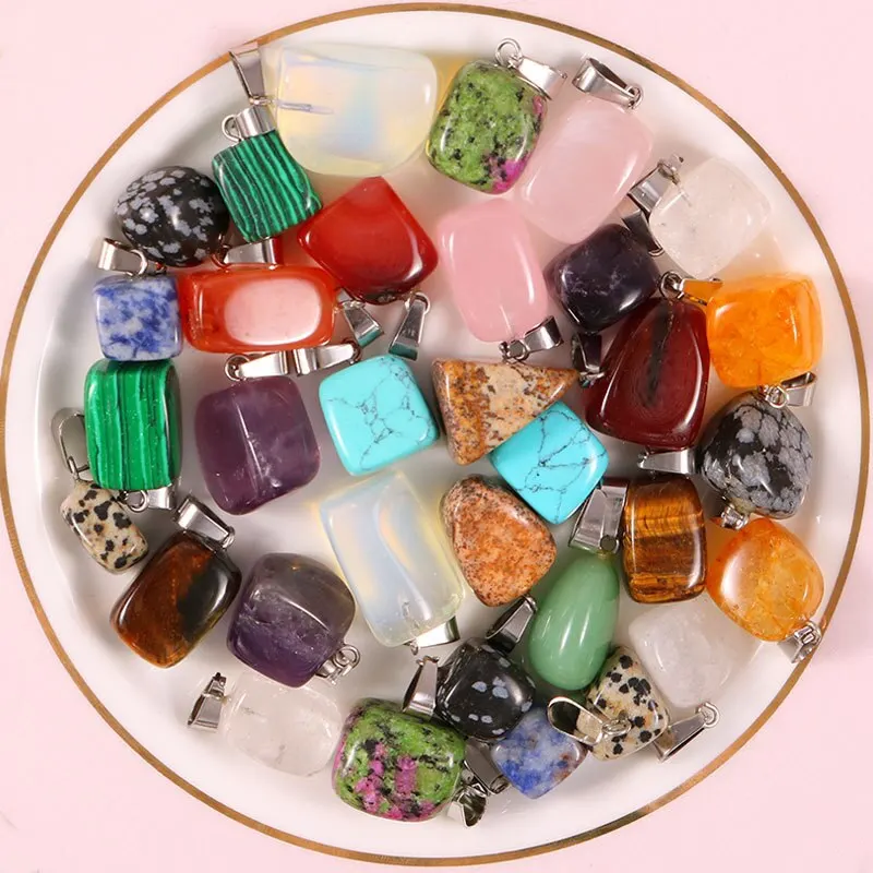 Crystal Pendants Jewelry Making  Raw Crystal Jewelry Making Kit -  50pcs/set Natural - Aliexpress