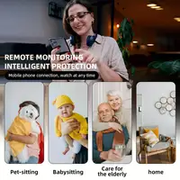 Caméra de sécurité Wifi HD 2MP, mini caméra de surveillance intérieure, vision nocturne, audio bidirectionnel, détection humaine, caméra IP 2MP 5