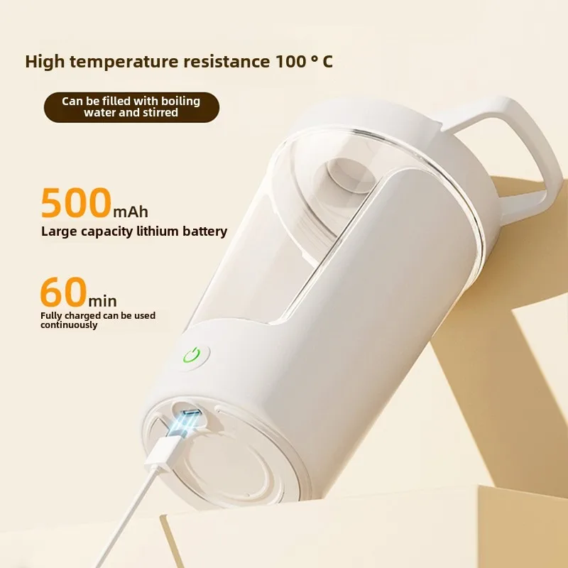 450ml Electric Self-Stirring Coffee Cup Portable Protein Shaker & Mixer for Travel/Home Auto Mix Mug with Rechargeable Battery