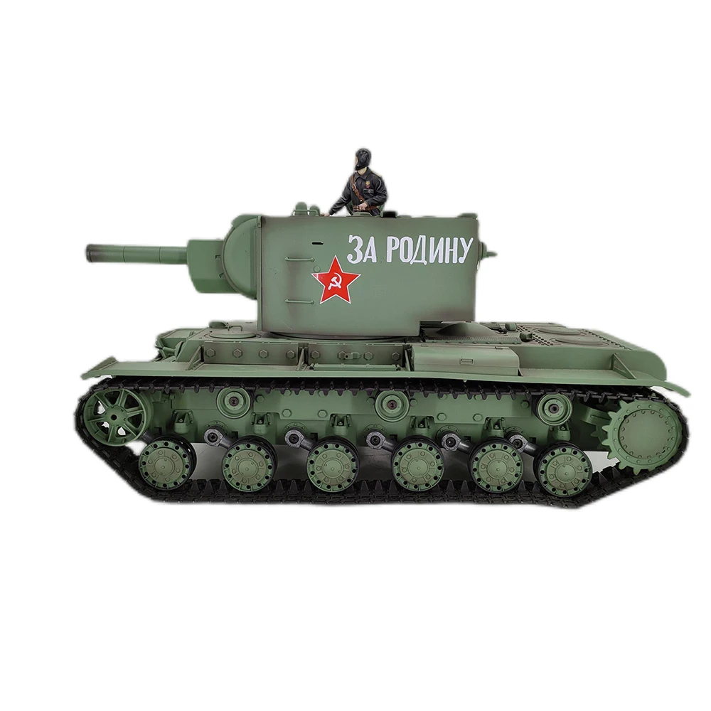 Coolbank Henglong 3949-1 1:16 체중계 러시아 KV-2 메인 배틀 탱크 모델, 리모컨 RC 탱크, 소년 14 + 군용 차량 장난감