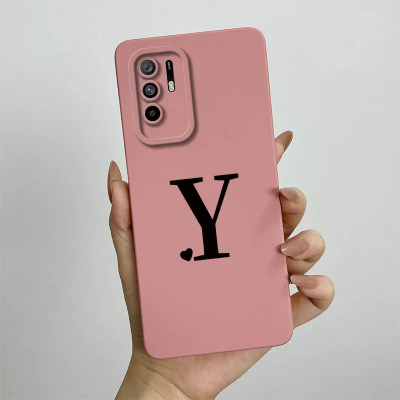 Chic Letters Square Shockproof Phone Case - Elegant Protective Back Cover